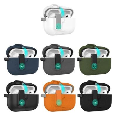 Security Lock Case for Wireless Earbuds Shockproof Protective Cover Magnetic Auto Lock TPU Shockproof Protective Sleeve