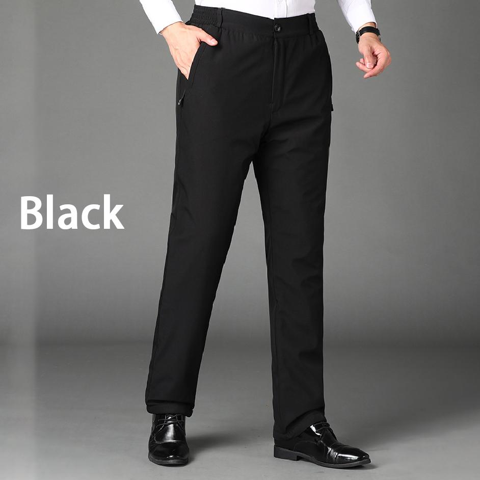 Winter Padded Outer Wear Cotton Pants Men's High Waisted Large Size Warm Pants Lambswool Cold Weather Pants for Men