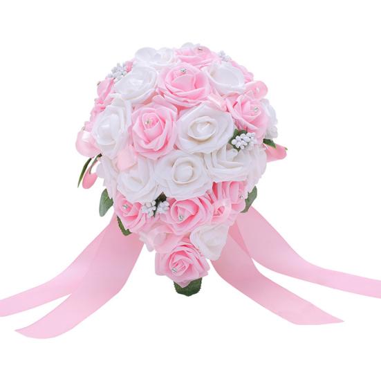 1 kytice drahokamu umělá růže květinová zahrada svatební scéna party dekorace