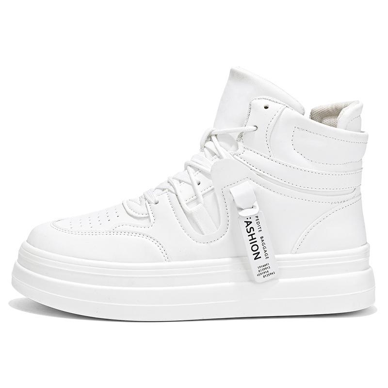 22 New Spring Boots Casual Shoes High Top Board Shoes White Zhongbang Short Boots Martin Boots