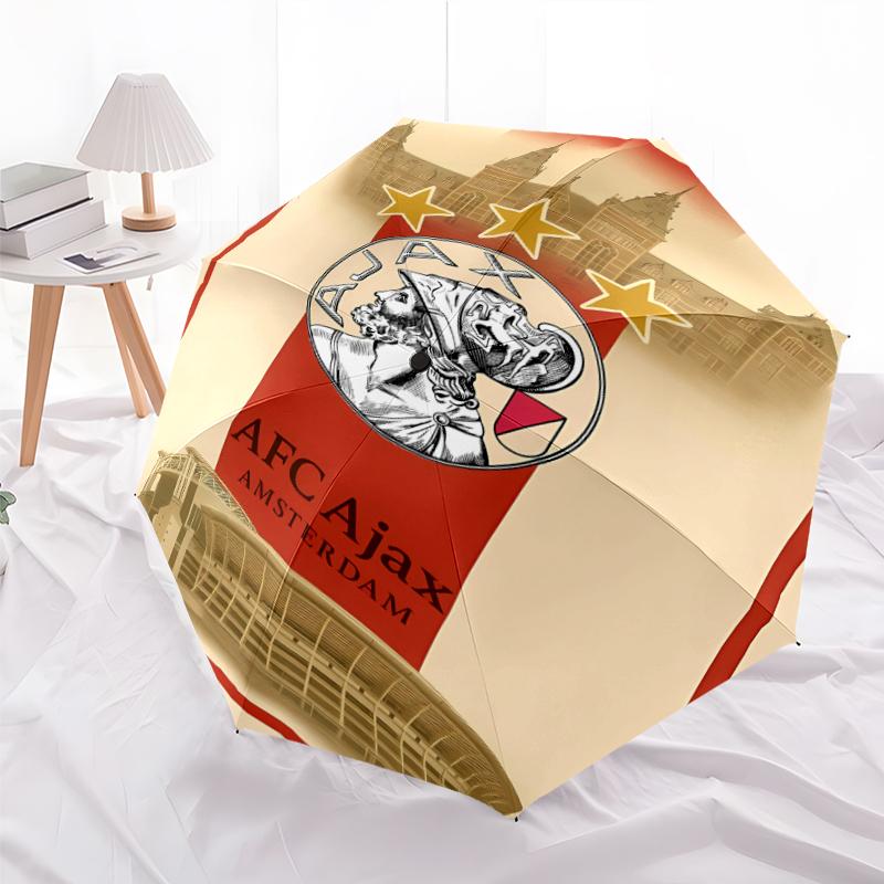 Printed AFC Ajax Printed Folding Umbrella,Outdoor,Leisure,And Travel Umbrella,Durable Umbrella Fabric,Birthday And Holiday Gift