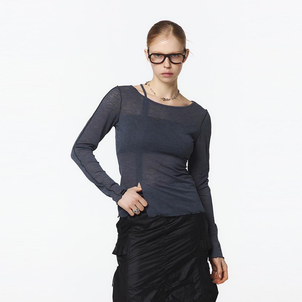 Offroad Women S Boat Neck Inner T-Shirt (Charcoal Gray)_5L46612 Charcoal Grey_931/S