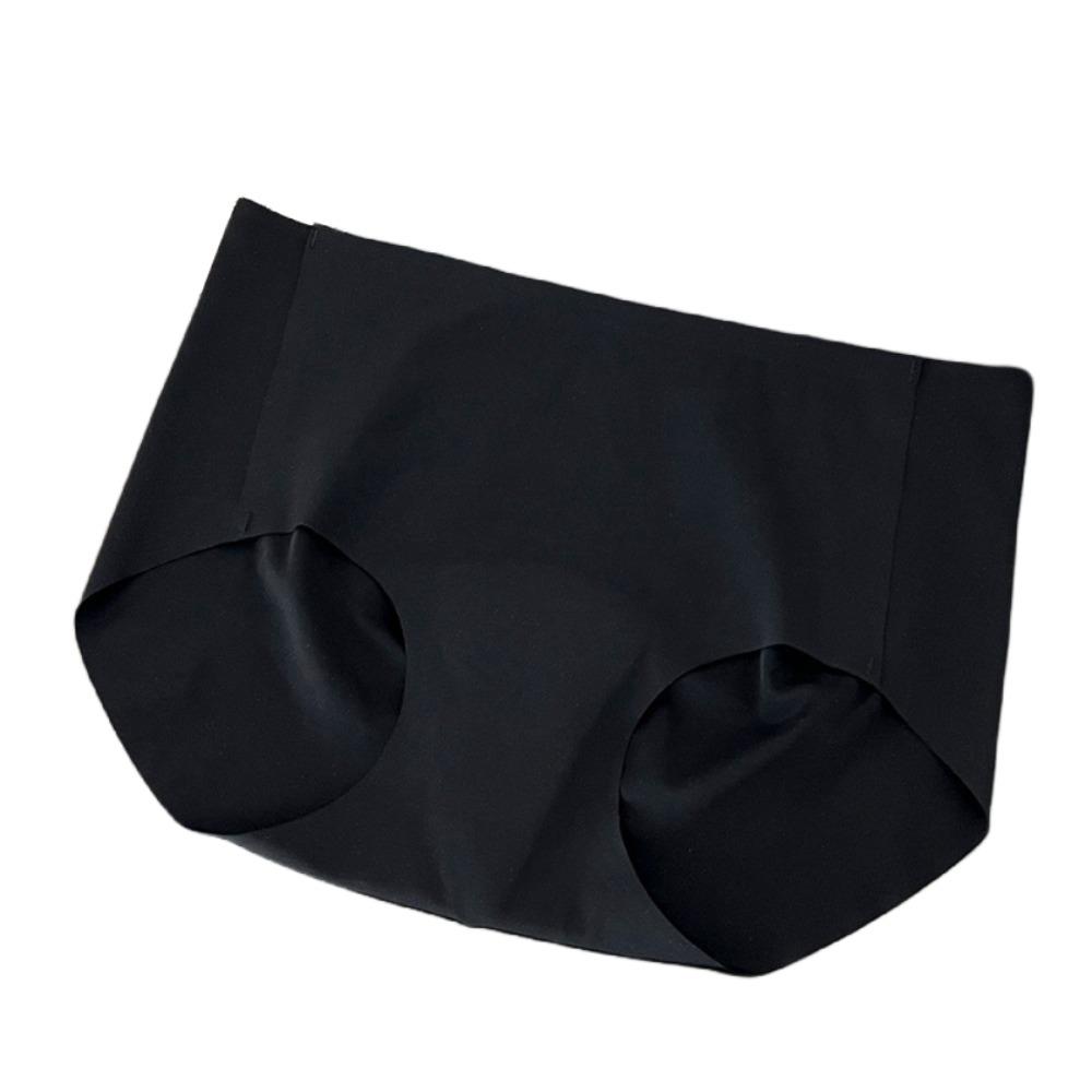 

Mid Waist Anti-embarrassment Briefs Seamless Sports Yoga Panties Traceless Briefs Women Fitness M чорний