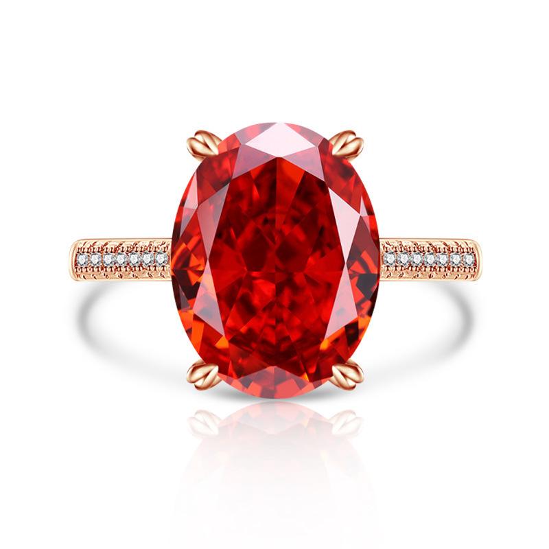 2026 Flash Pigeon Egg Papalacha Ring Luxury High Carbon Diamond Ice Flower Cut Ring Female