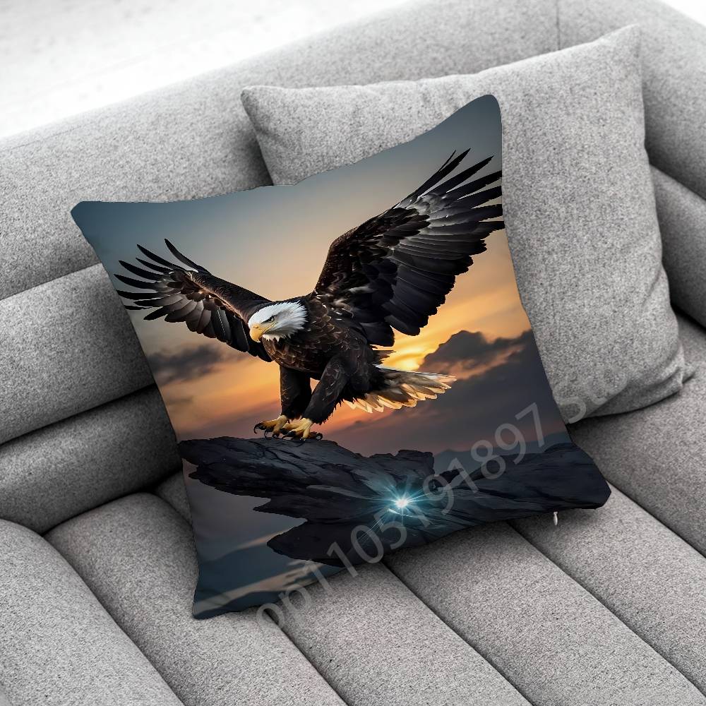 Federa per Cuscino Decorativo con Aquila Falco Uccello per Cuscini Quadrati da 50cm 40cm 55cm 45cm 30cm Copricuscino per Camera da Letto