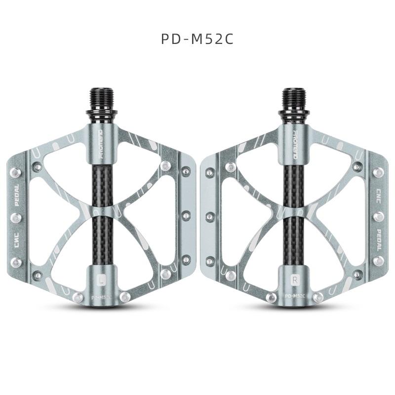 Promend Custom Leichte Aluminium Fahrradpedale Glänzend Versiegelte Lager CNC Große Plattform MTB Mountainbike Pedal PD-M52C