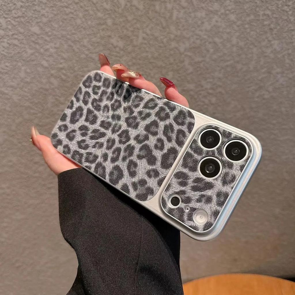 Cool Leopard Print Leather Texture Pattern Shockproof Phone Case for iPhone 17 AIR 16 15 14 13 12 11 PRO MAX PLUS Y2K Soft Cover