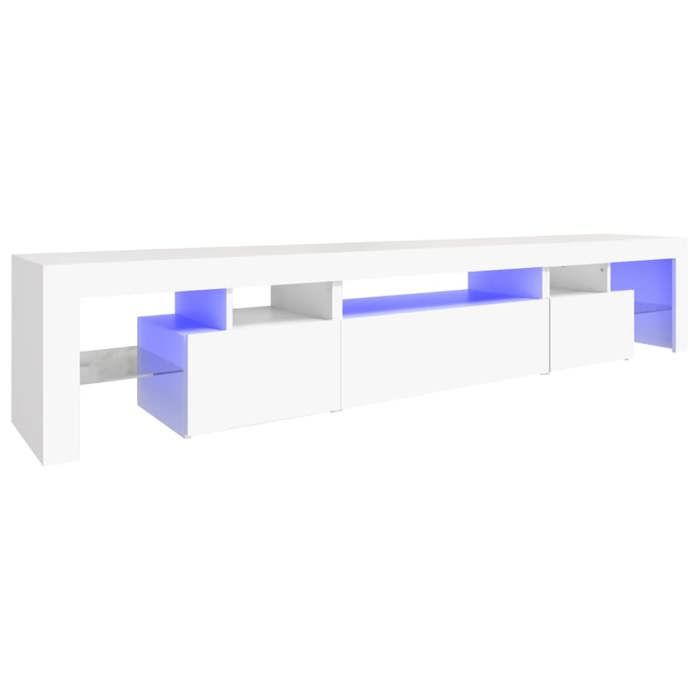 VidaXL Meuble TV avec Lumières LED Centre de Divertissement Rangement Meuble Média Meuble de Salon Salle de Séjour Maison 3152794