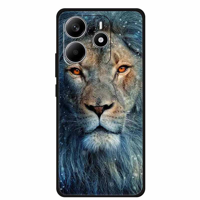Pour Redmi Note 14 4G GLOBAL Coque Animaux Silicone Souple TPU Étuis de Téléphone Housse Arrière pour Xiaomi Redmi Note14 4G Protecteur Coque