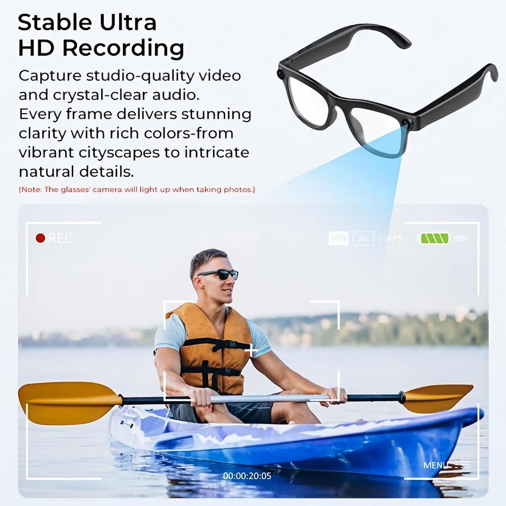 Multifunctional 2026 New 800W HD Camera AI Smart Glasses 4K Photo 1080P Video Record AI Translation Call Waterproof Translation Sunglasses Men Women