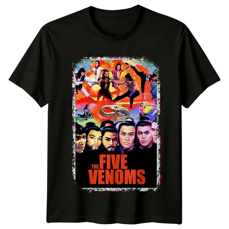 The Five Venoms (1978) Movie Poster Inspired Unisex T-Shirt Retro 70s Tee S