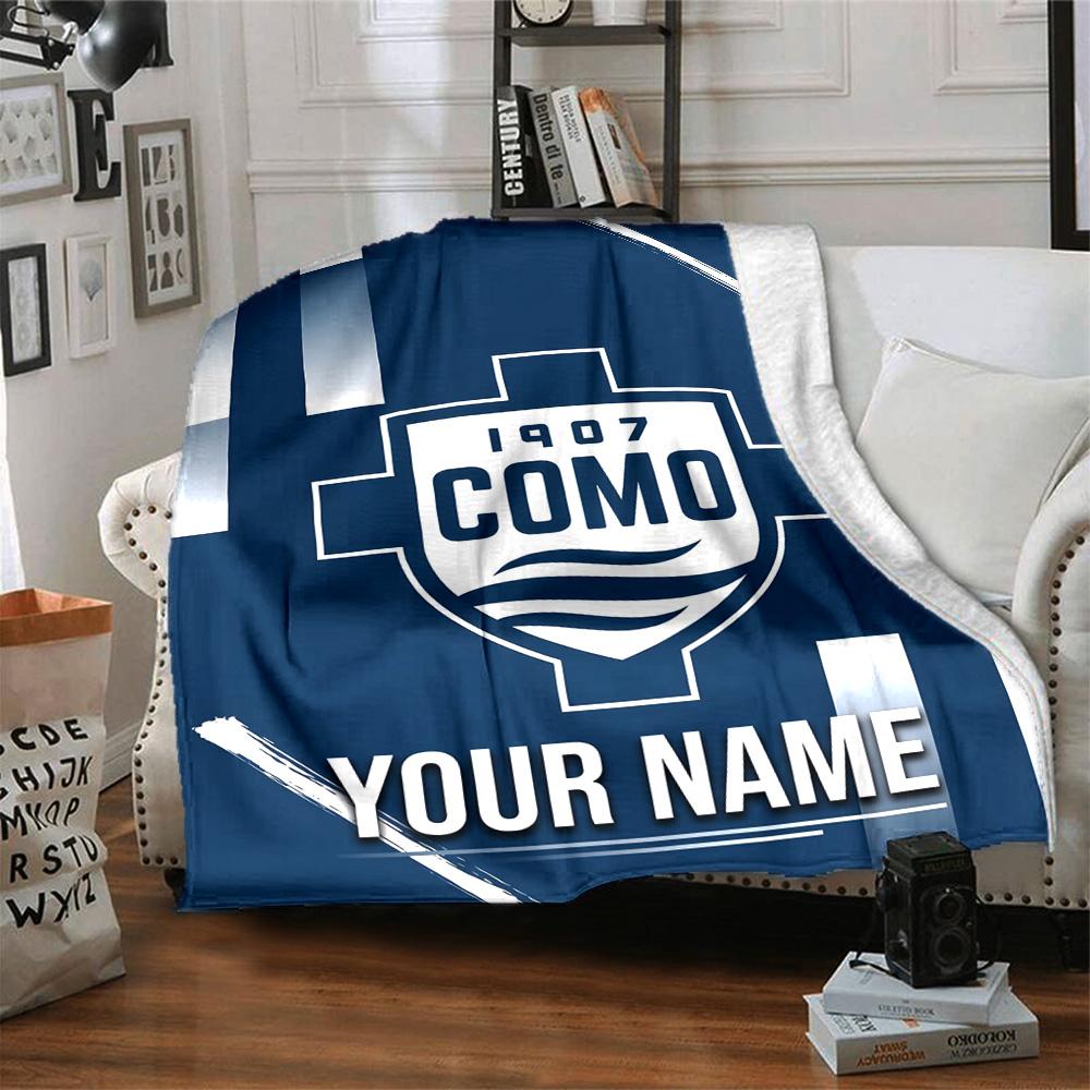 1pc Como1907 Blanket with Custom Name, Gift, for Men and Women, Soft Blanket, Good for Sofa Bed Couch Travel, Lightweight Flannel Blanket