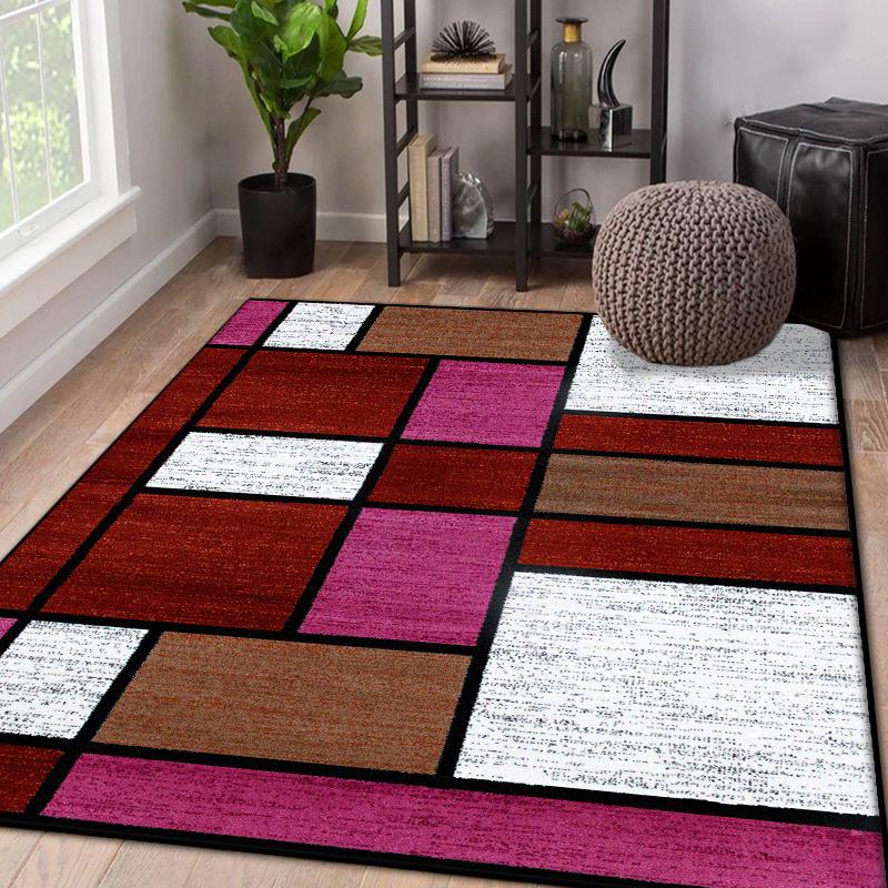 Nordic Geometric Living Room Carpet Abstract Home Decoration Large Area Antiskid Rugs Lounge Bedroom Fluffy Plush Floor Mat Soft