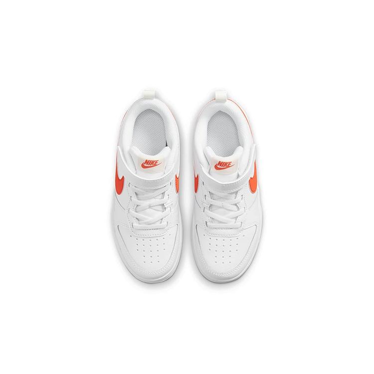 (PS) Nike Court Borough Low 2 'Blanc Orange' Enfant BQ5451-114