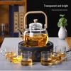 1000ml Heat-Resistant Glass Teapot with Steaming & Boiling Function