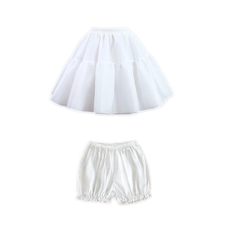 2/3pcs Hoop Skirt Petticoat for Women Underskirt for Wedding Dress Ball-Gown Girls Crinoline-Slips White/Black