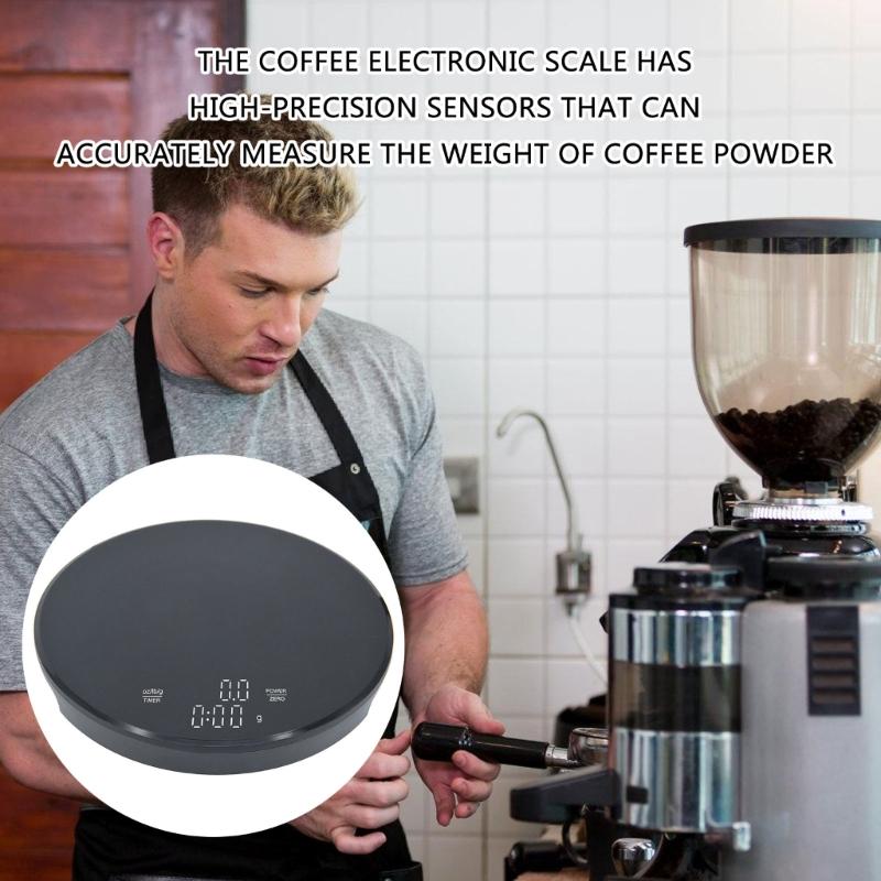 Rechargeable Coffee Scale with Timers,House Espresso Scale, 3kg/0.1g Accurate Scale for Espresso and Pourover Coffee