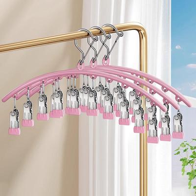 1 adet Çok Fonksiyonlu Kavisli Çorap Kurutma Askısı 10 Klipsli Çorap Kurutma Klipsi Çocuk İç Çamaşırı Kurutma Klipsi Ev Tipi Havlu Askısı