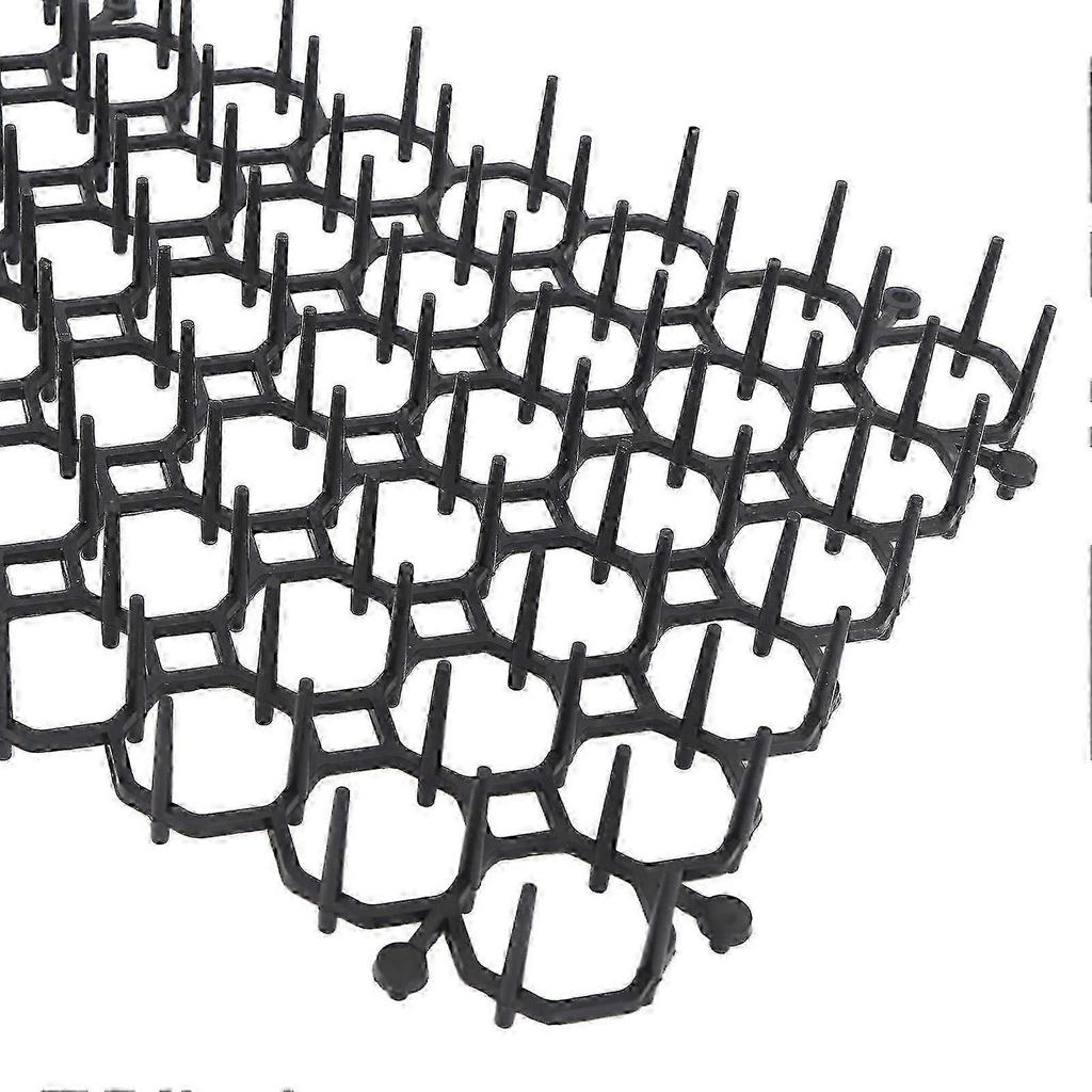 12Pcs Cat Deterrent Mat Anti Cat Dog Network Indoor Outdoor Repellent Training Plastic Spike Mat for Keeping Away Cats Dogs Protecting Plants-Yvan_i*