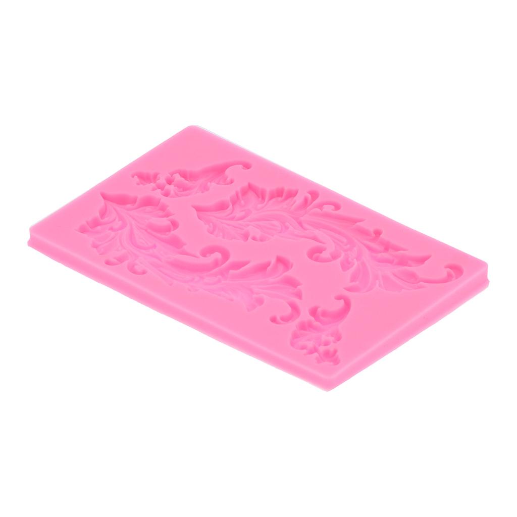 Embossed Silicone Mold Tree Leaf Pattern Chocolate Cake Mold for Home Kitchen BakeryPink