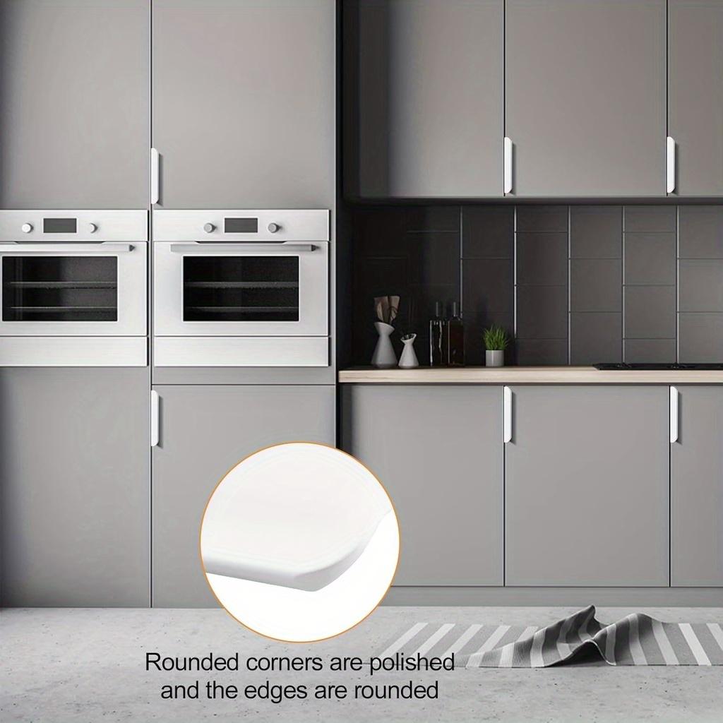 8pcs Cabinet Pull Handles, Hidden Drawer Handles, Modern-style Cabinet Hardware for Wardrobes and Drawers