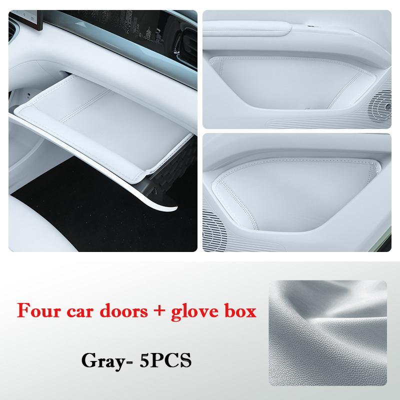 For Xpeng G6 2026 2026 2026 Car Door Slot Storage Box Leather Protective Pad Cover Glove Box Storage Barrel Interior Accessories
