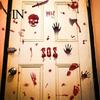 Haunted House Decoration Props Halloween Horror Stickers, with Spooky Handprints Footprints Printed, Staircase Stickers Self-adhesive Decals,