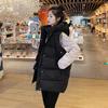 Down Cotton Vest Women's Autumn and Winter New Medium and Long Outer Wear Student Versatile Fashion Vest Outer Wear Trendy