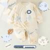 Thickened Quilted Newborn Jumpsuit for Autumn & Winter, 120g, No-Bone Design
