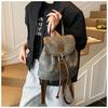 Women's Faux Leather Retro Backpack Fashion Commute Shoulder School Bag Lightweight Casual Daypack