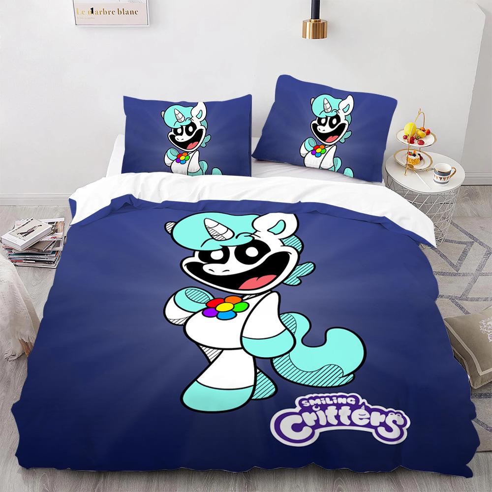3D Print Game S-Smiling Critters Bedding Set Boys Girls Twin Queen King Size Duvet Cover Pillowcase Bed Boys Adult Home Textiles