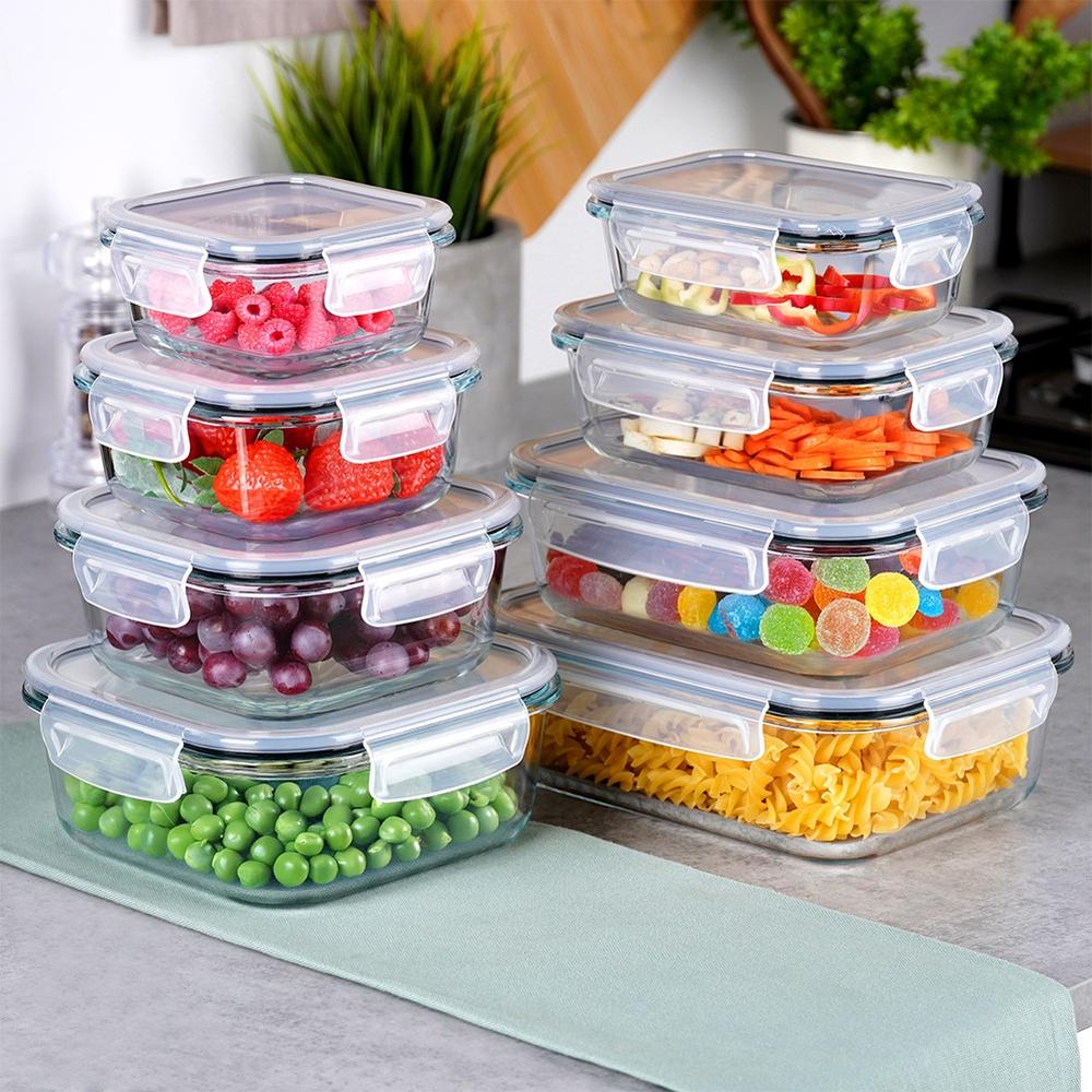 Glass Food Containers With Lid And Seal 8 Pcs.
