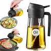 2-in-1 Glass Oil Sprayer: Press-Type Kitchen Oil Pot with Large Capacity for Spraying and Pouring