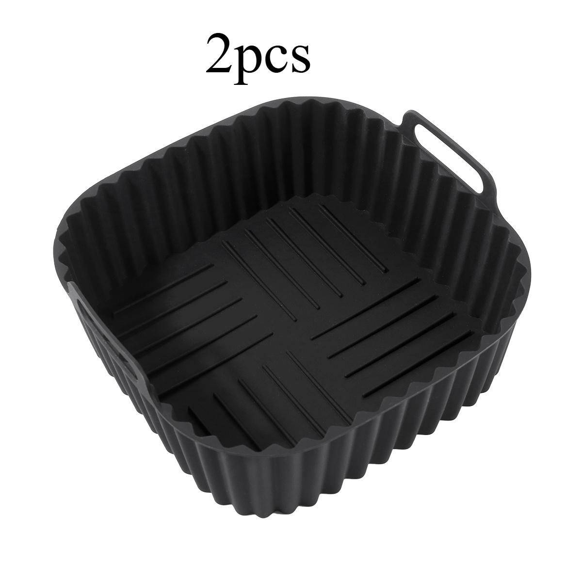 

2 многоразовых квадратных силиконовых вкладыша LDQ для фритюрницы 8,0 дюймов, антипригарные, пригодны для использования в микроволновой печи, легко моются, подходят для фритюрниц объемом 4-7 кварты 2 pieces