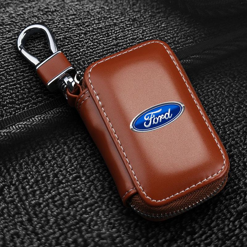 

Чехлы для ключей автомобиля Мужской держатель для ключей Натуральная кожа Кошельки для ключей автомобиля Сумка Для Ford Focus Mondeo Kuga Fiesta MK7 Escort Explorer Edge 2 4 MK2 MK4 ford
