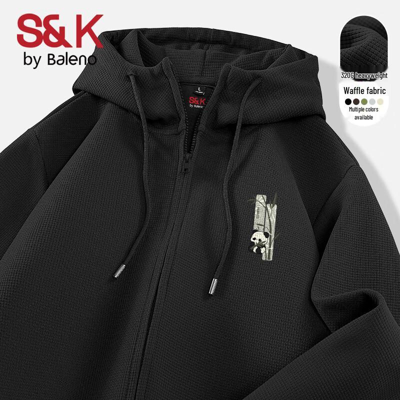 Baleno Men's S&K Waffle Knit Hoodie Jacket