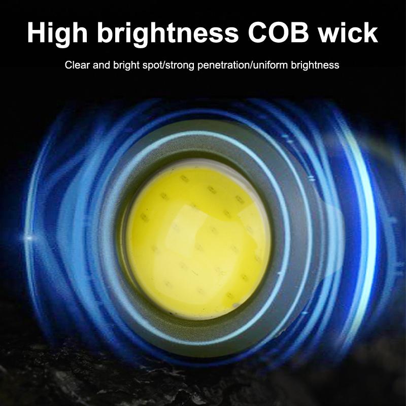 Multi-Functional Edc Portable Lanterns  Mini Keychain Flashlight Home Outdoor Emergency Ultra-Bright Cob Pocket Torch
