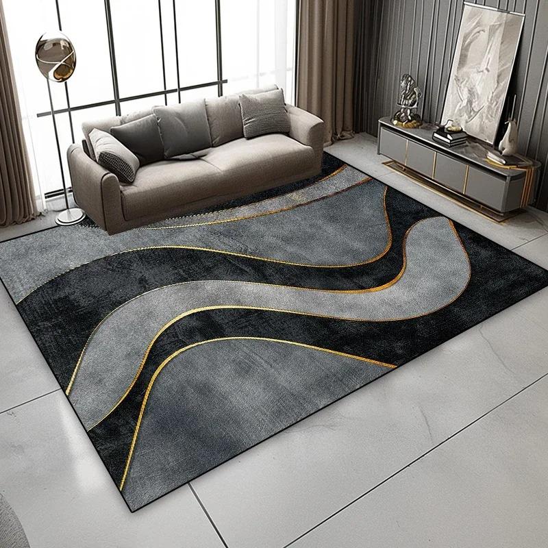 Nordic Abstract Art Luxury Carpets Living Room Geometric Home Decoration Washable Soft Rugs Area Bedroom Lounge Sofa Mat