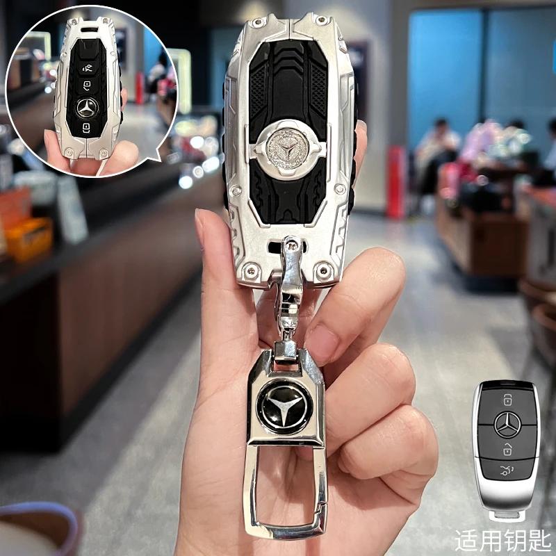 Carbon Fiber Key Fob Cover for Benz Key Case Protector Shell for Benz A-B-C Class S-Class G-Class E-Class CLA GLB CLS GLE GLC FF2