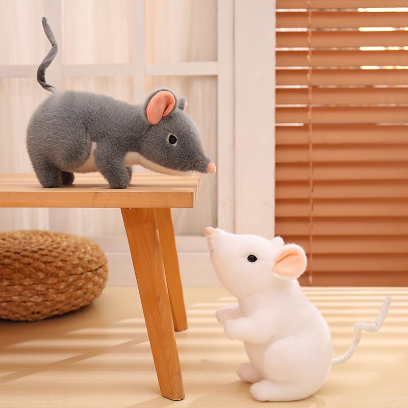 Lovely Soft Plush Simulation Mouse Doll Stuffed Rat Plushie Realistic Animal Toy Mascot Children's Toys Home Decoration Gift
