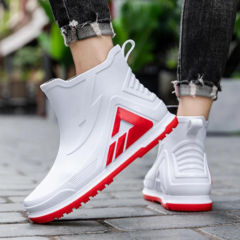 Fashion Couple rain boots outdoor non-slip fashion short rain boots non-slip work shoes garden rain boots men's fishing shoes