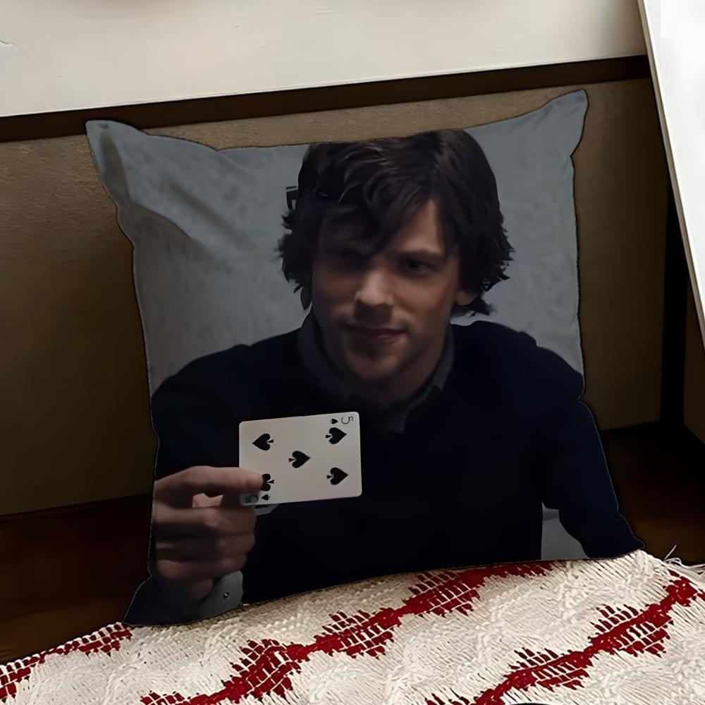 NNow You SSee Me Movie Cushion Cover Reversible Soft Durable Pillow Cover Home Car MultiScene Use for Daily Comfort