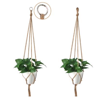 Držák na květináče Macrame Závěs na květináče Závěsný košík na květináče Jutové pletené lano Craft