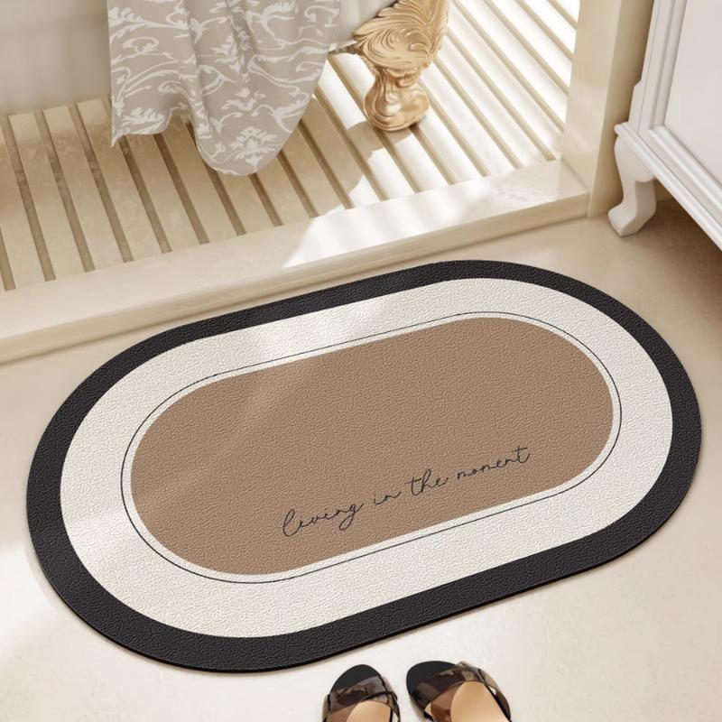 

простой бытовой водопоглощающий быстросохнущий коврик для ног в ванной комнате, нескользящий коврик для ног, коврик для ног из диатомовой грязи для ванной комнаты 40x60cm15.7x23.6in