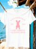 Wzm109100creative Bunny Print Plus Size Unisexs Round Neck Summer Casual Short Sleeved Street Fashion Versatile Tshirt