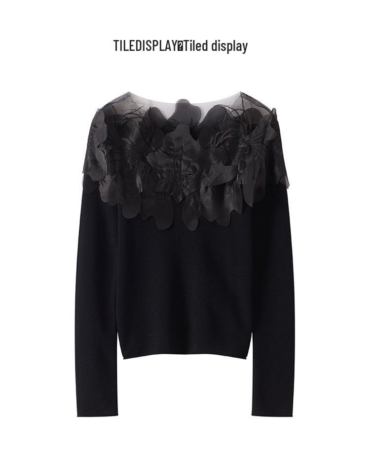 Autumn Winter Cashmere Knit One-Shoulder Base Layer Shirt - Fashionable, Versatile, Soft, Comfortable, Solid Color