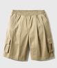 JEMUT Link Double-Pleat Cargo Shorts 5-Piece Set Beige Kjsp2484