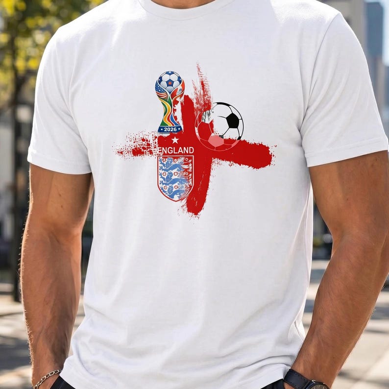 England Soccer 2026 Shirt, England Football Fan Tee, English Soccer Supporter Shirt, Game Day Sports Tee, Football Lover 4XL