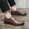 Mens Leather Shoes Luxury Crocodile Pattern Men Business Dress Shoes Casual Social Shoe Male Wedding Footwear