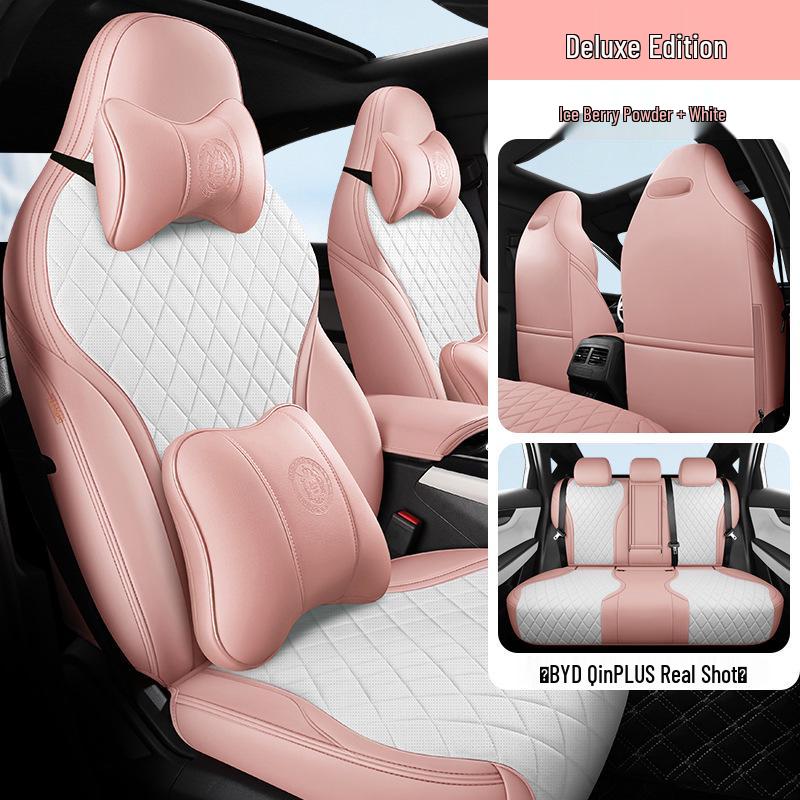 BYD Qin PLUS Sedan Leather Seat Cover: 5-Seat, All-Season, Full Coverage